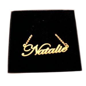 14K Gold Plated Name Necklace - Natalie
